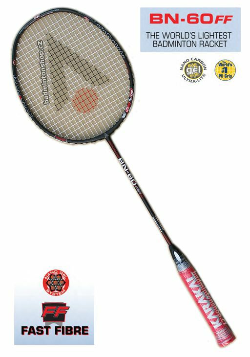 badmintonová raketa KARAKAL BN-60 FF BLACK/RED