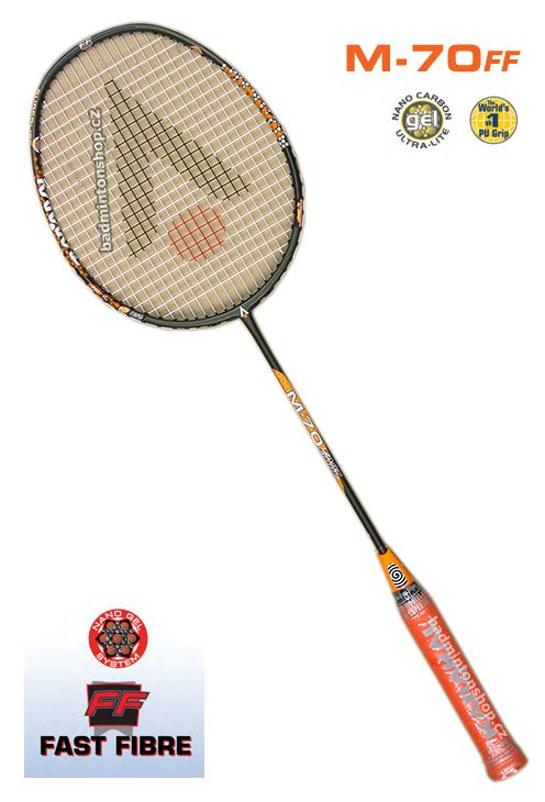 badmintonová raketa KARAKAL M-70 FF BLACK/ORANGE II