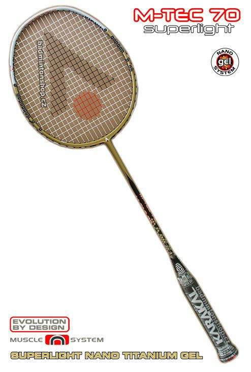 badmintonová raketa KARAKAL M-TEC 70 GEL GOLD