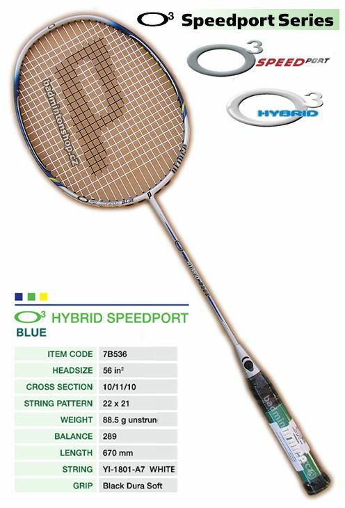 badmintonová raketa PRINCE O3 SPEEDPORT HYBRID BLUE
